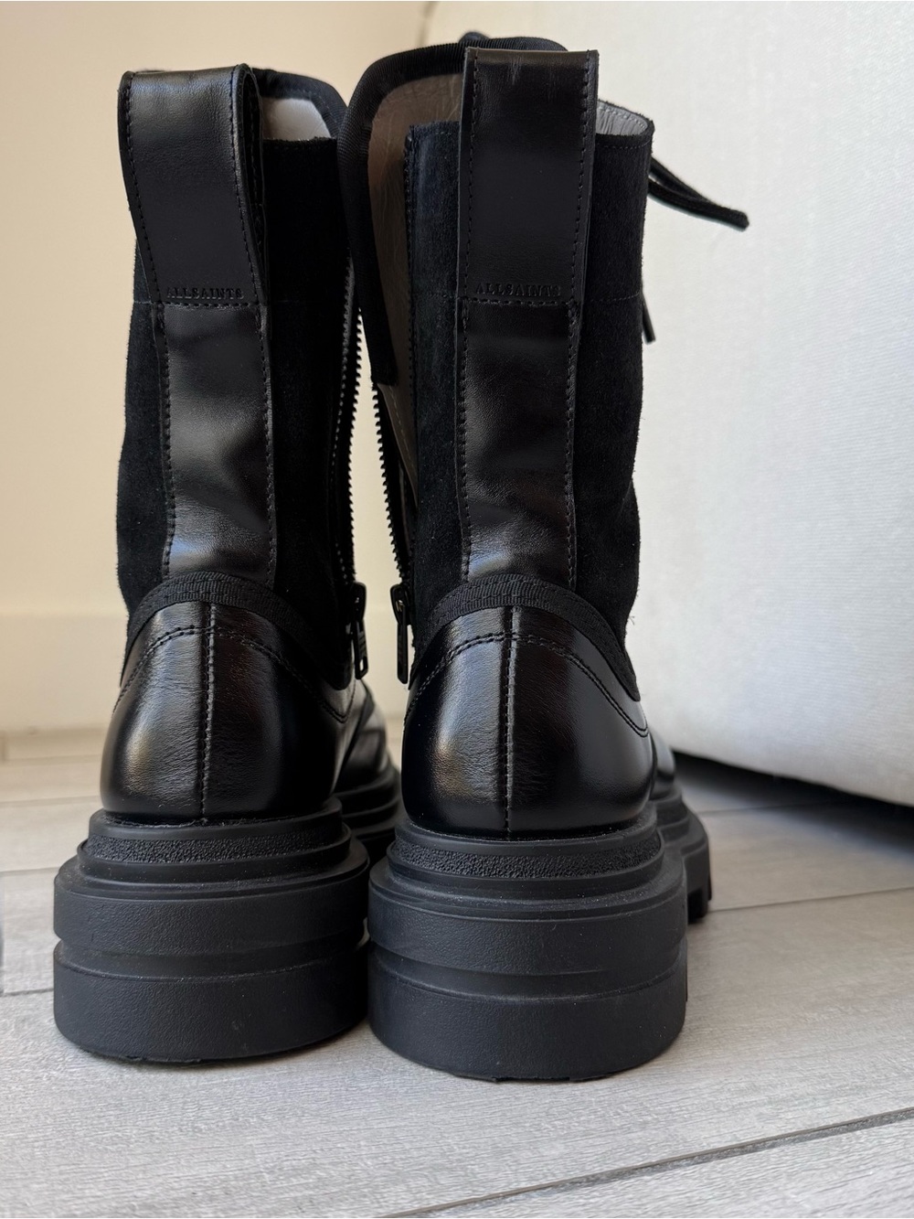 All Saints Alexia Lug Sole Combat Boot Women - Picture 11 of 14